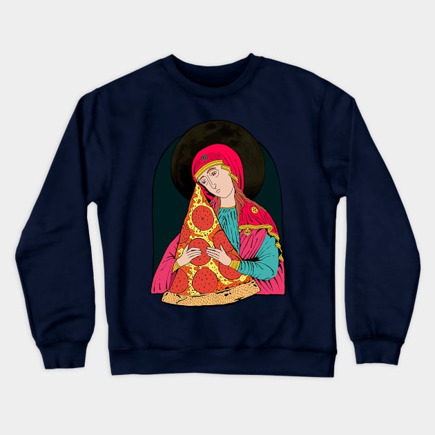 Holy Pizza Crewneck Sweatshirt by miskel